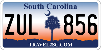 SC license plate ZUL856