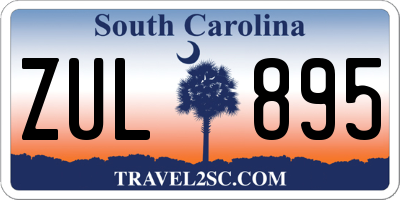 SC license plate ZUL895