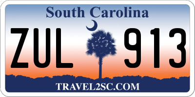 SC license plate ZUL913