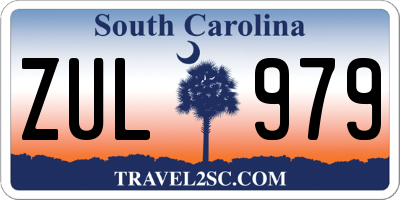 SC license plate ZUL979