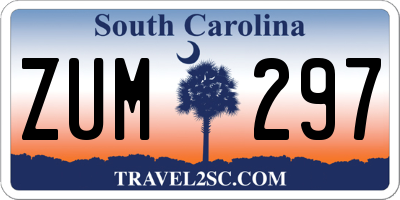 SC license plate ZUM297