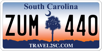 SC license plate ZUM440