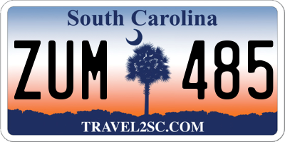 SC license plate ZUM485