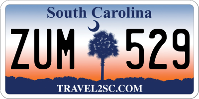 SC license plate ZUM529