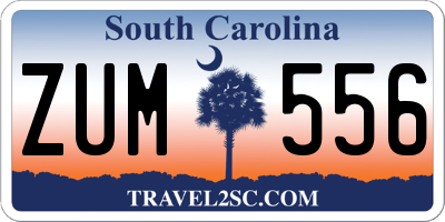 SC license plate ZUM556