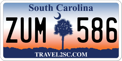 SC license plate ZUM586