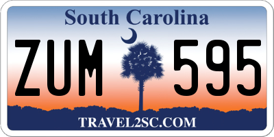 SC license plate ZUM595