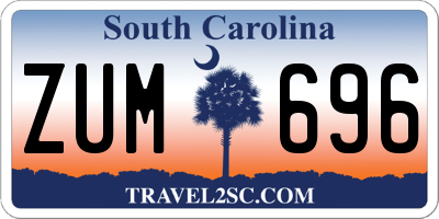SC license plate ZUM696