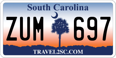 SC license plate ZUM697