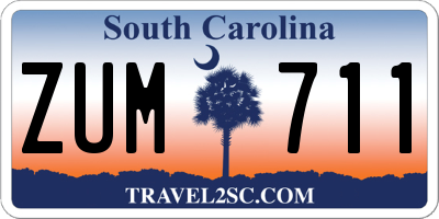SC license plate ZUM711