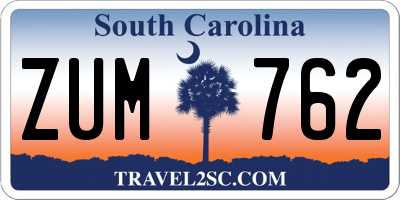 SC license plate ZUM762
