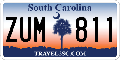 SC license plate ZUM811