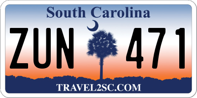 SC license plate ZUN471