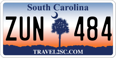 SC license plate ZUN484