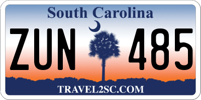 SC license plate ZUN485
