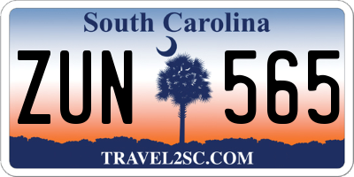 SC license plate ZUN565