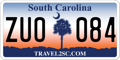 SC license plate ZUO084