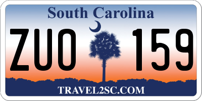 SC license plate ZUO159