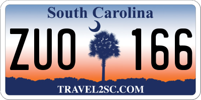SC license plate ZUO166