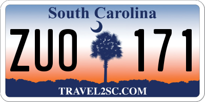 SC license plate ZUO171