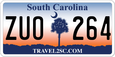 SC license plate ZUO264
