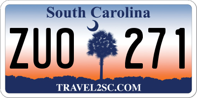 SC license plate ZUO271