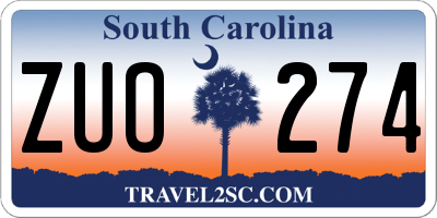 SC license plate ZUO274