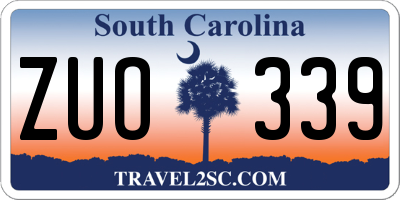 SC license plate ZUO339