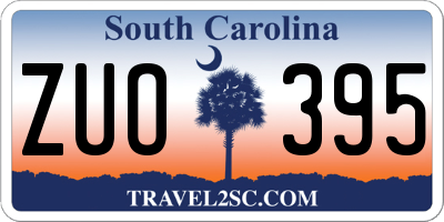 SC license plate ZUO395