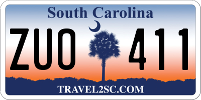 SC license plate ZUO411