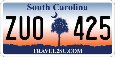 SC license plate ZUO425
