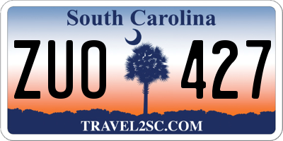 SC license plate ZUO427