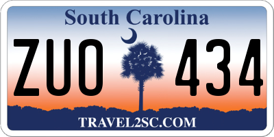 SC license plate ZUO434