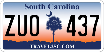 SC license plate ZUO437