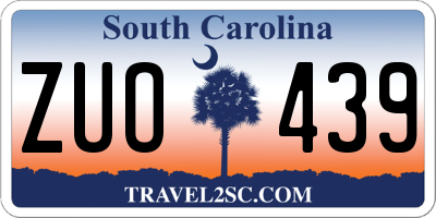 SC license plate ZUO439