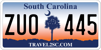 SC license plate ZUO445