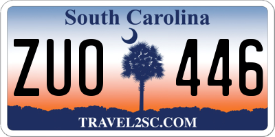 SC license plate ZUO446