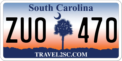 SC license plate ZUO470