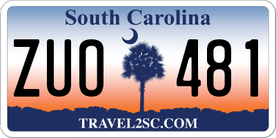 SC license plate ZUO481