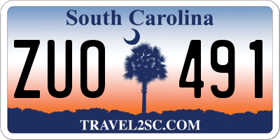 SC license plate ZUO491