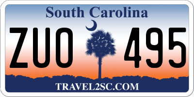 SC license plate ZUO495