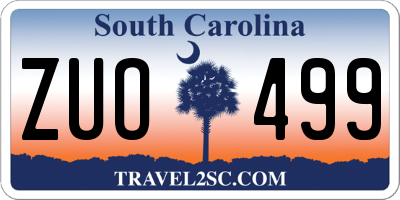 SC license plate ZUO499