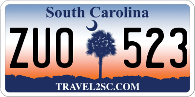 SC license plate ZUO523