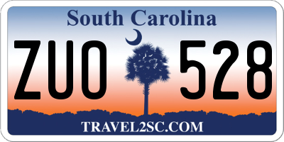 SC license plate ZUO528