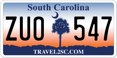 SC license plate ZUO547