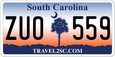 SC license plate ZUO559