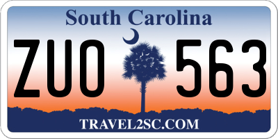 SC license plate ZUO563