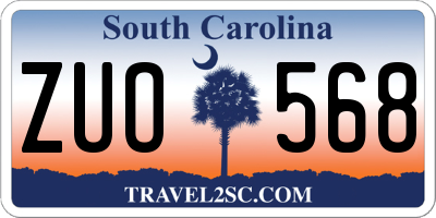 SC license plate ZUO568