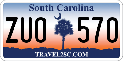 SC license plate ZUO570