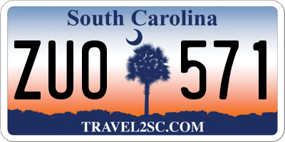 SC license plate ZUO571